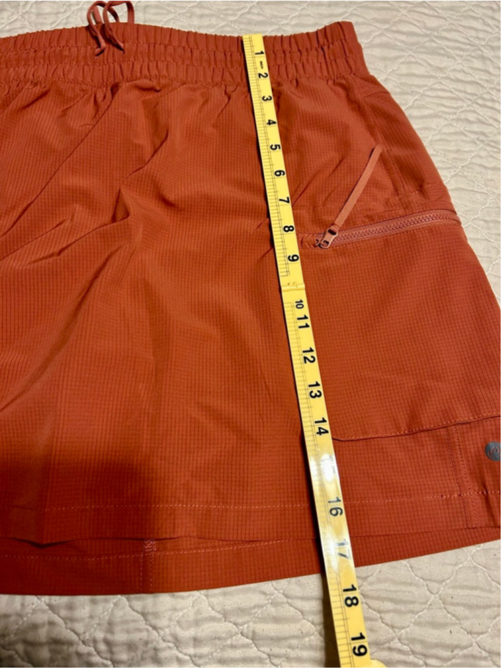 Apana Women's Orange Skort Skirt Shorts Size L Summer Yoga - Picture 7 of 7